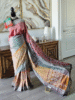 Gujarati Stitch 3D Saree with Multicolor Gradient & Intricate Embroidery